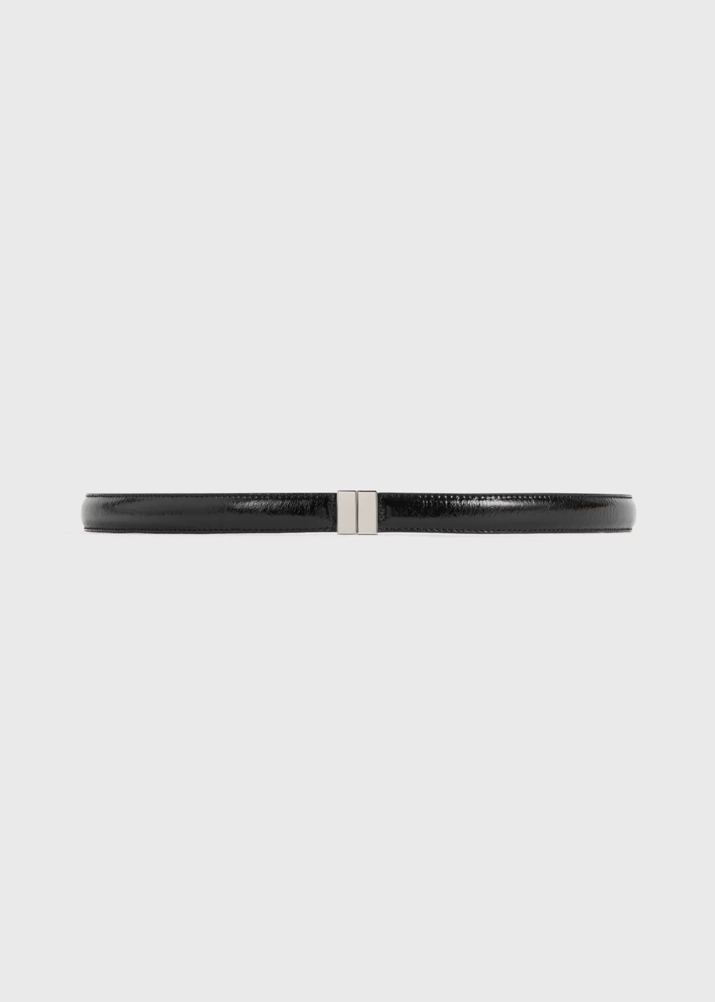 Small Leather Goods>TOTEME Slide clasp naplack-leather belt black