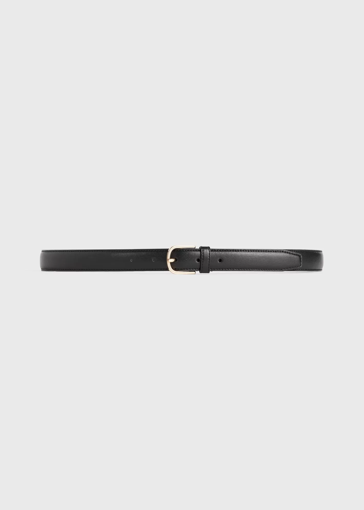 Small Leather Goods>TOTEME Slim leather trouser belt Black