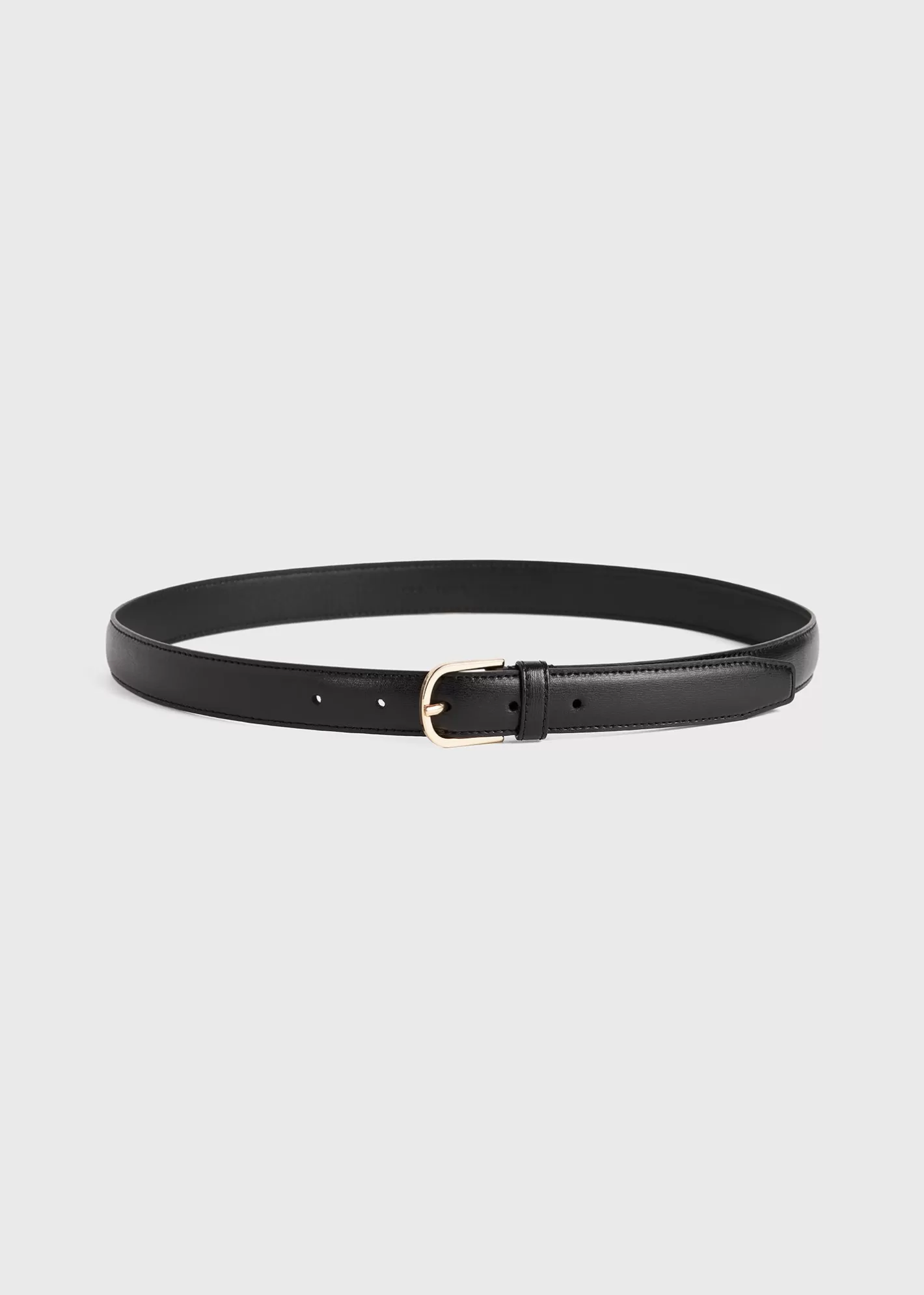 Small Leather Goods>TOTEME Slim leather trouser belt Black