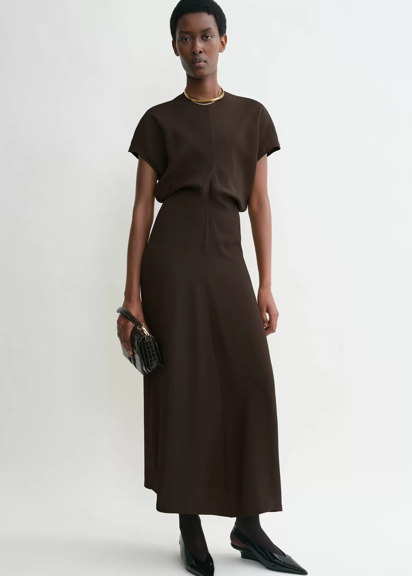 Dresses & Skirts>TOTEME Slouch waist dress bark