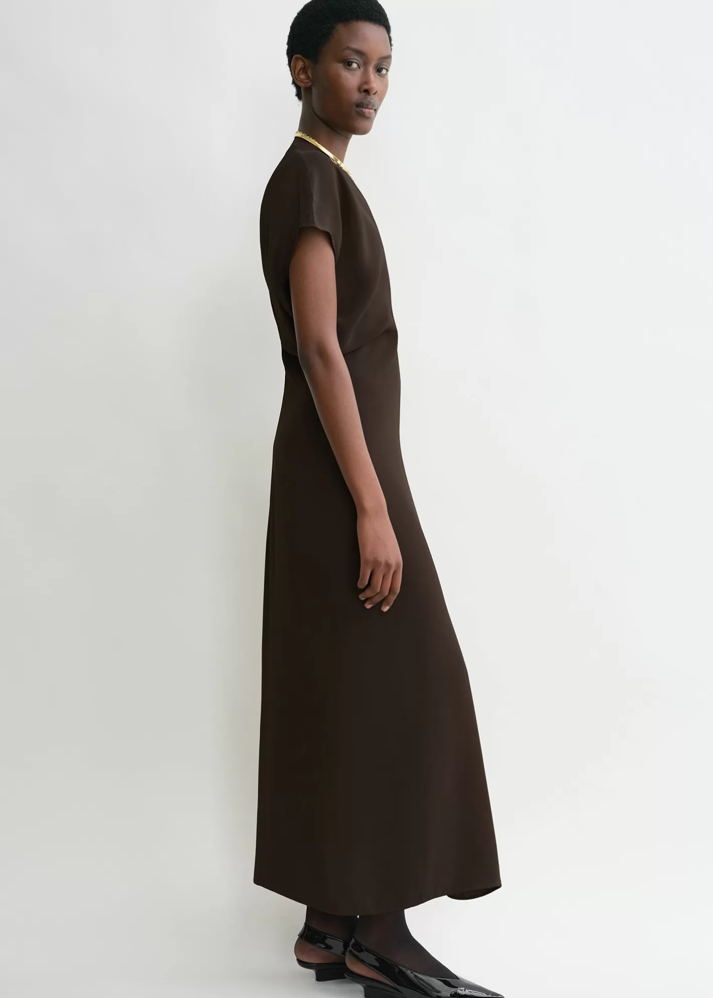 Dresses & Skirts>TOTEME Slouch waist dress bark