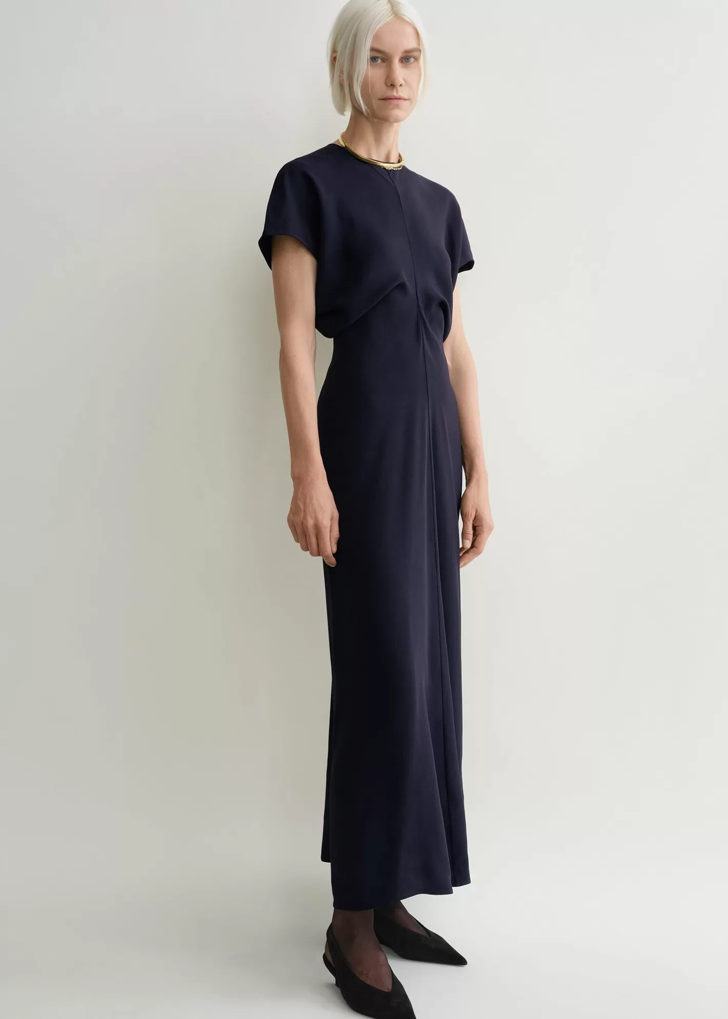 Dresses & Skirts>TOTEME Slouch waist dress navy