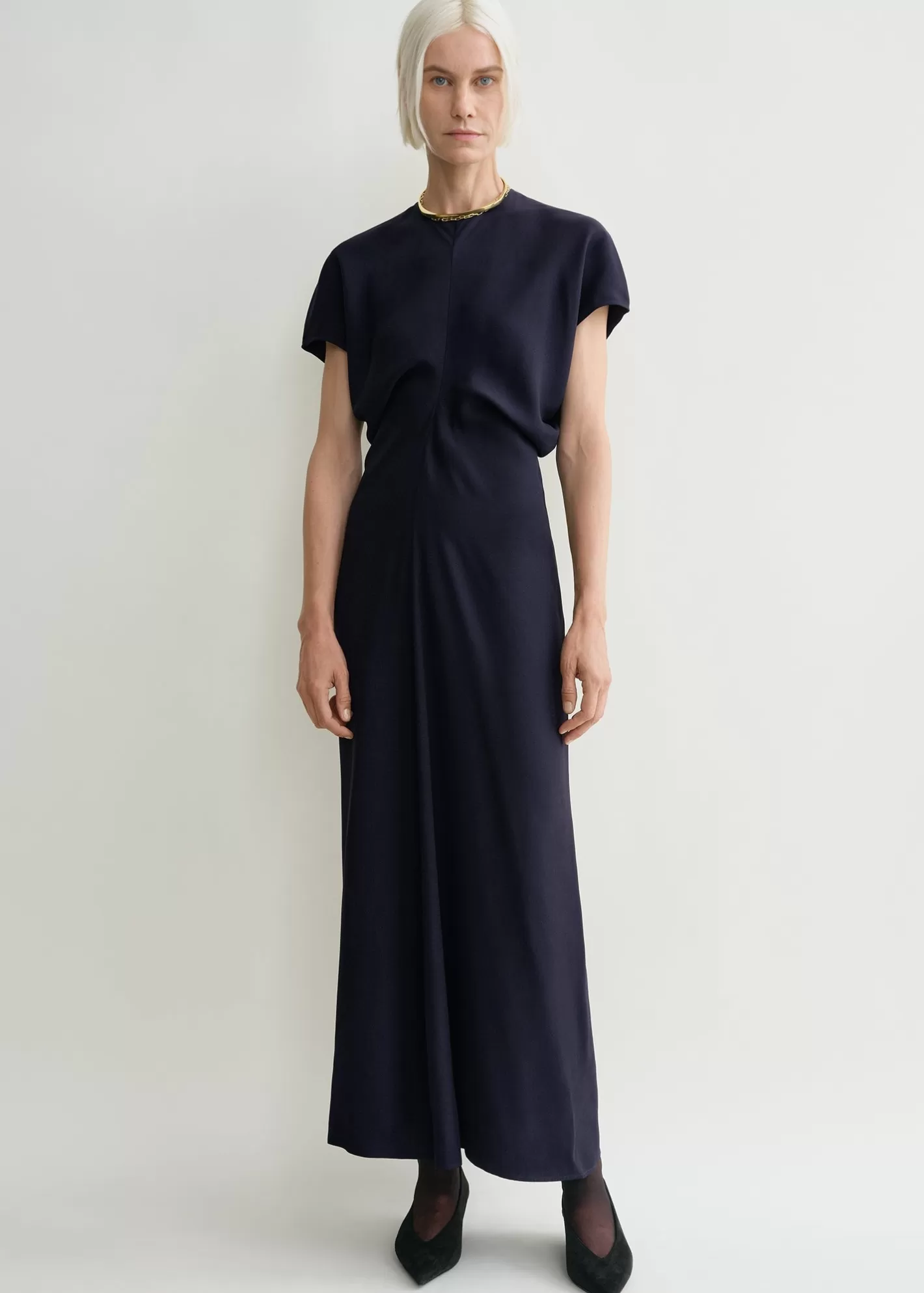 Dresses & Skirts>TOTEME Slouch waist dress navy