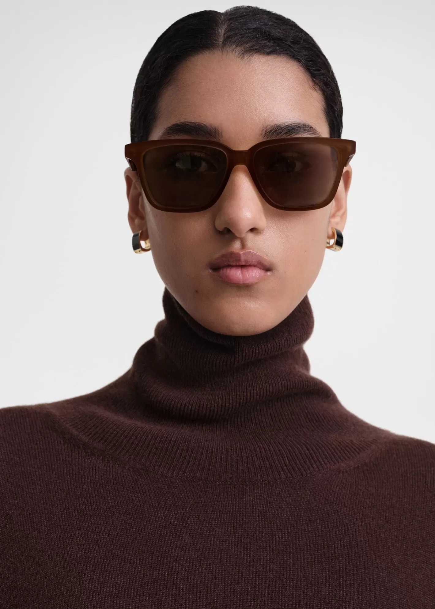 Sunglasses>TOTEME Square sunglasses Umber