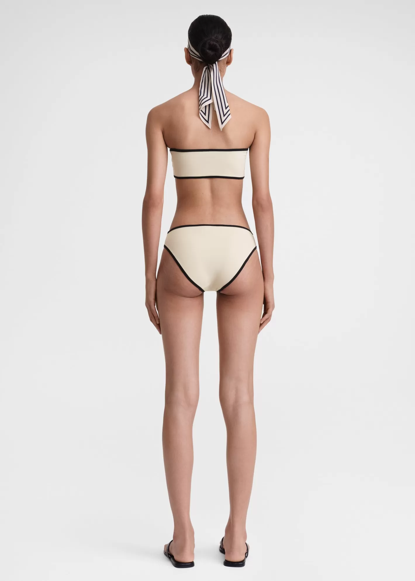 Swim>TOTEME Stripe edge bikini bottoms light hay Lighthay