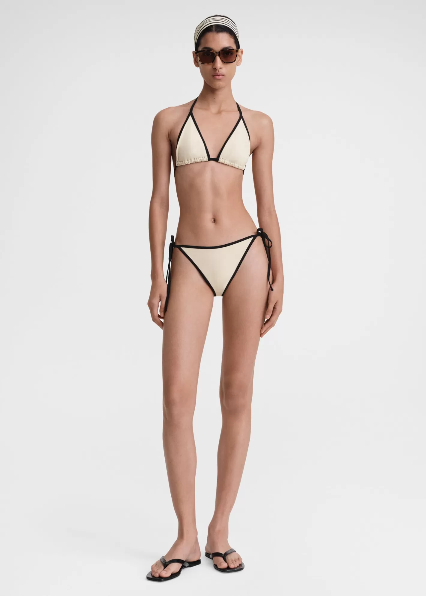 Swim>TOTEME Stripe tie bikini bottoms light hay Lighthay