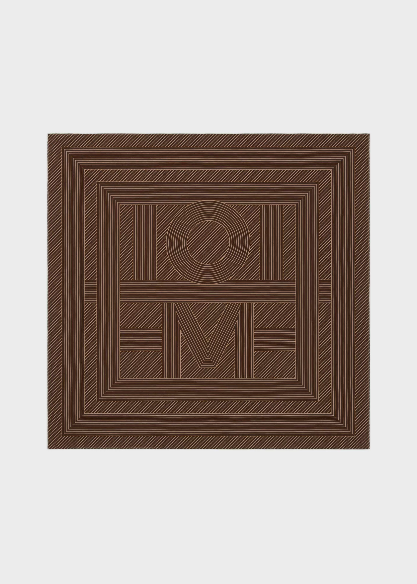 Scarves>TOTEME Striped monogram silk scarf dark brown DarkBrown