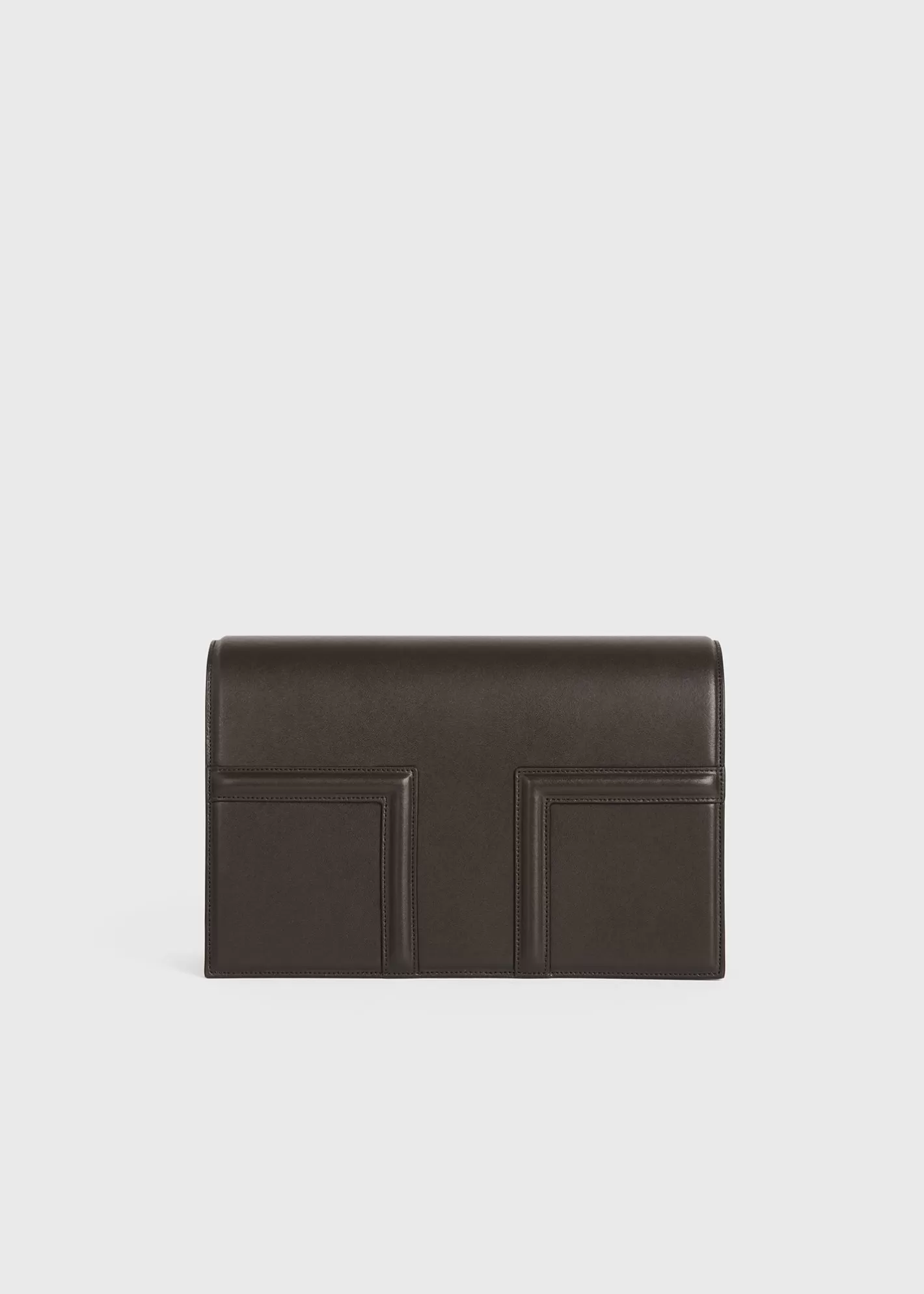 T-flap Bags>TOTEME T-Flap leather bag Coffee