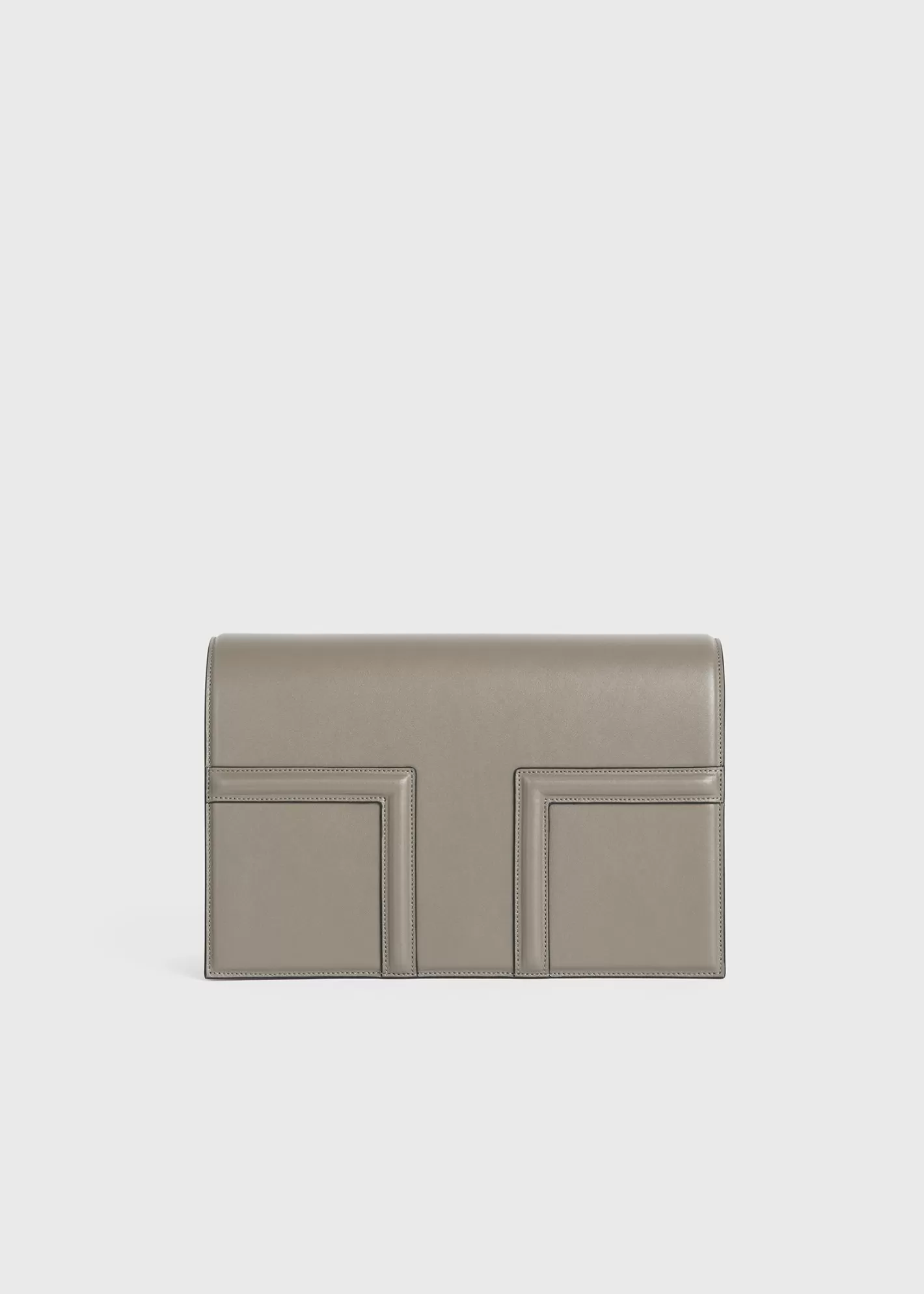 T-flap Bags>TOTEME T-Flap leather bag Taupe