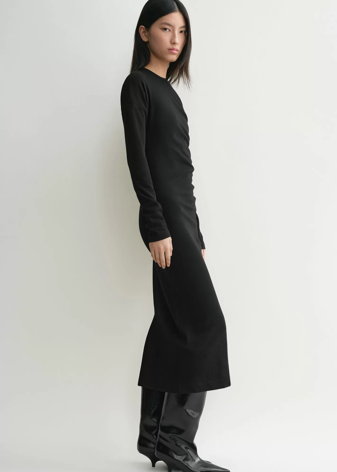 Dresses & Skirts>TOTEME Twisted jersey dress black