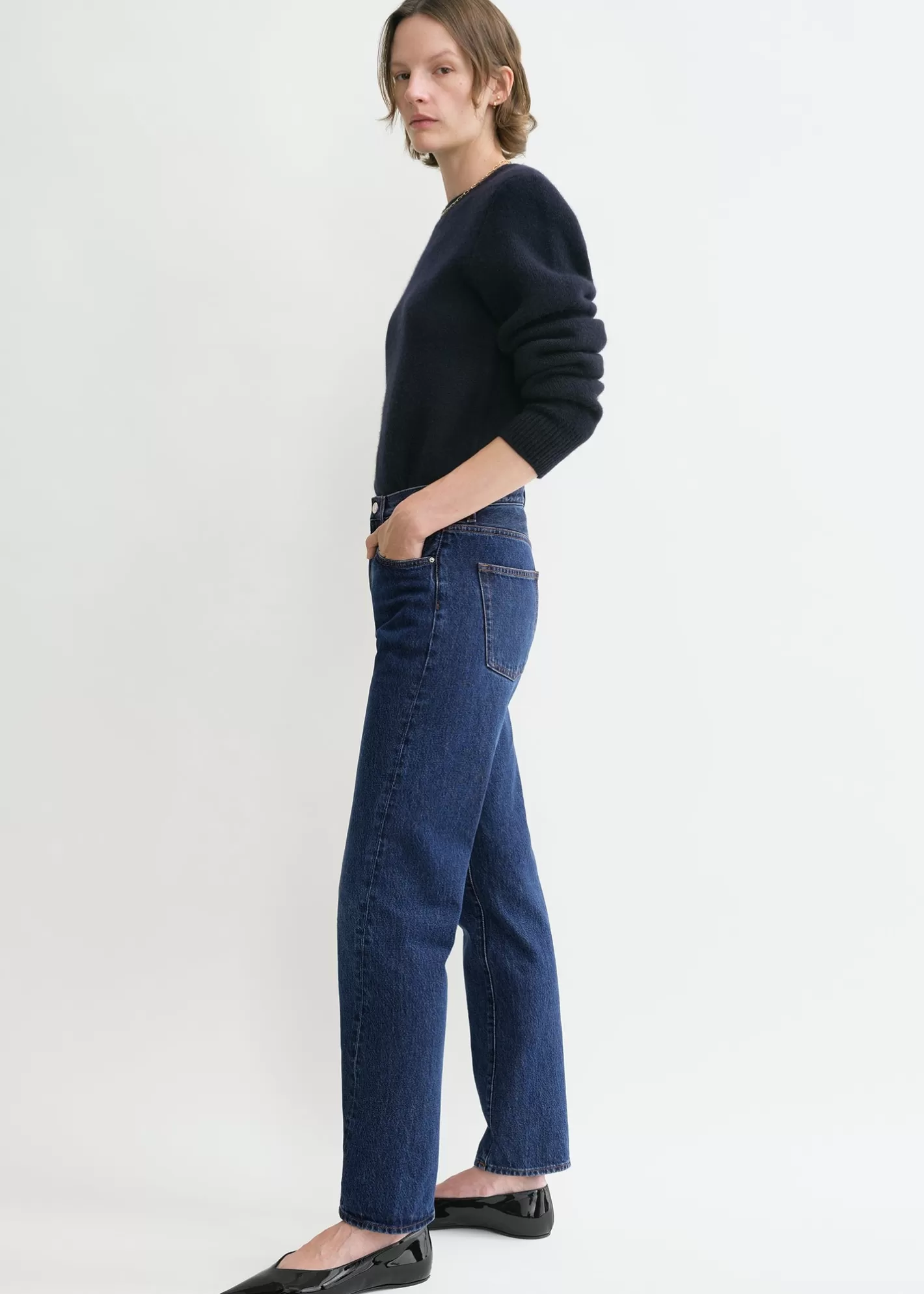 Straight>TOTEME Twisted seam denim dark blue Darkblue