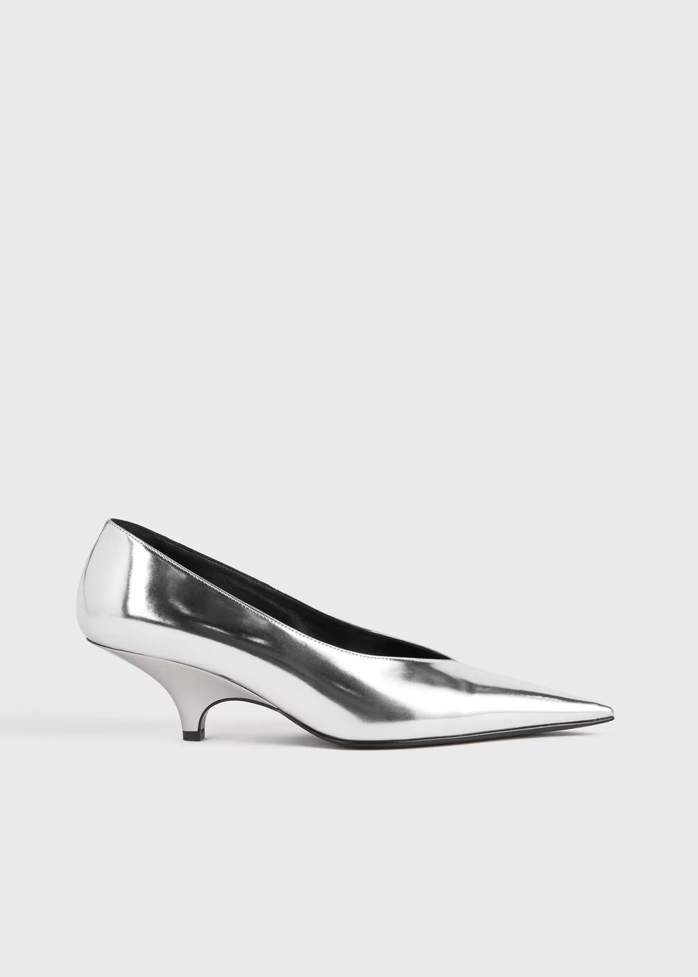 Shoes>TOTEME Wedge-heel faux-leather pumps silver Mirrorsilver