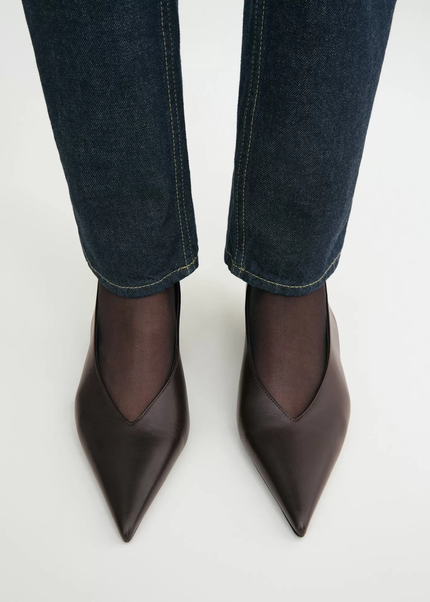 Shoes>TOTEME Wedge-heel Nappa slingbacks bark