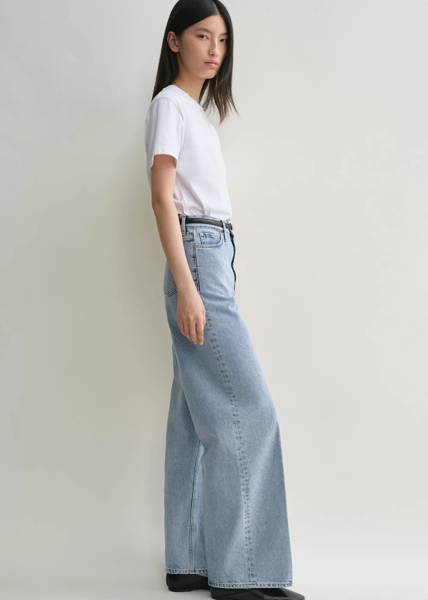 Flared>TOTEME Wide leg denim cool blue Coolblue