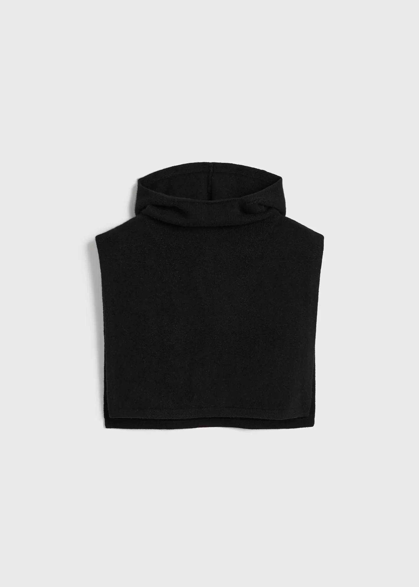 Scarves>TOTEME Wool cashmere hoodie bib black