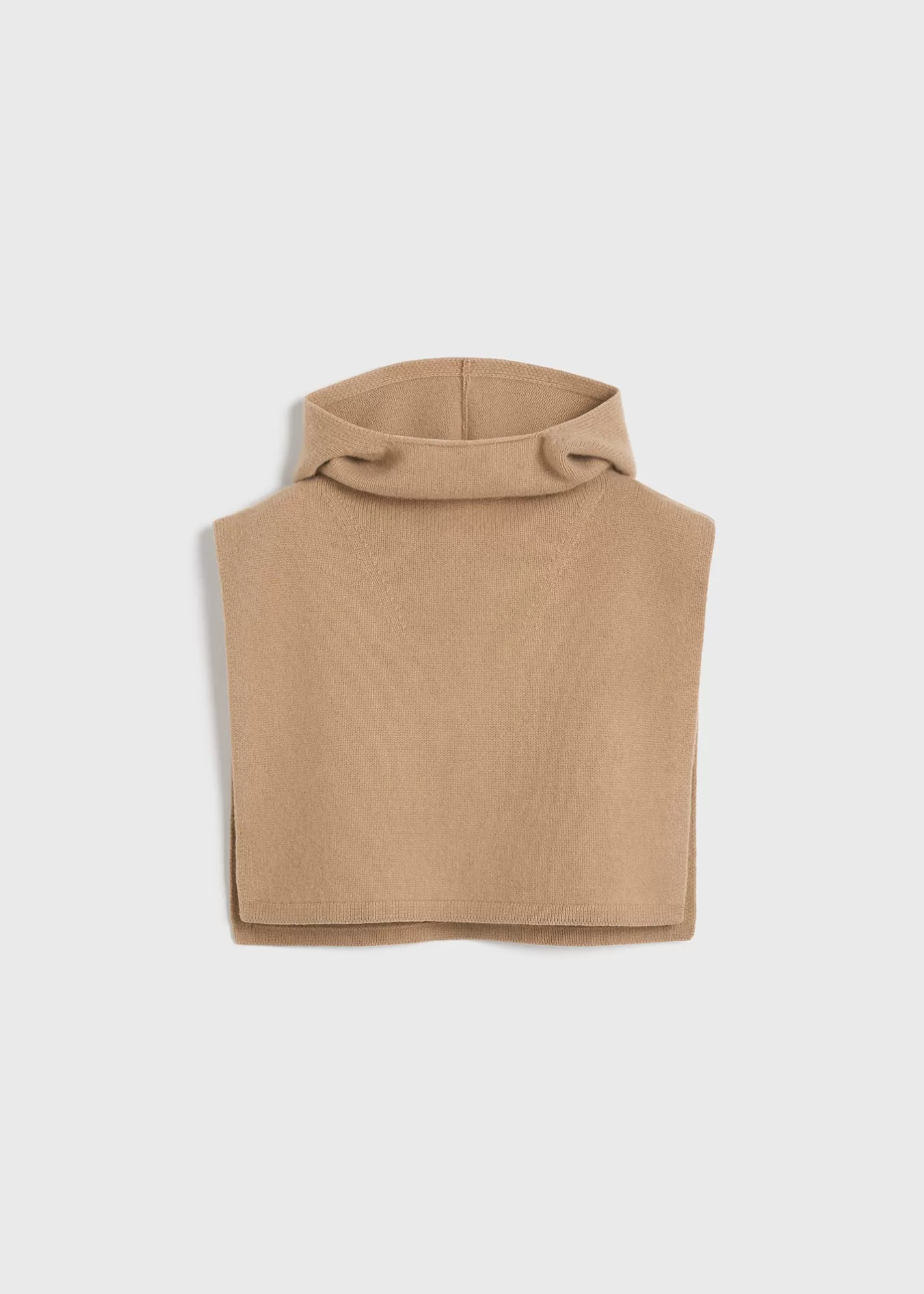 Scarves>TOTEME Wool cashmere hoodie bib camel